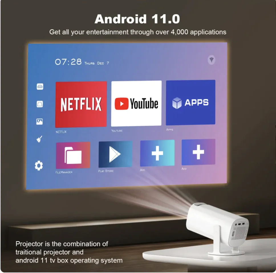 Proyector Portátil 4K para Hogar