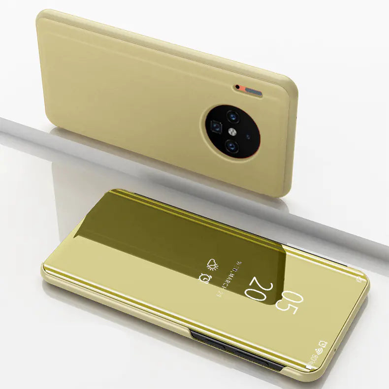 Funda de Cuero con Espejo para Cobertura de Protección del Teléfono