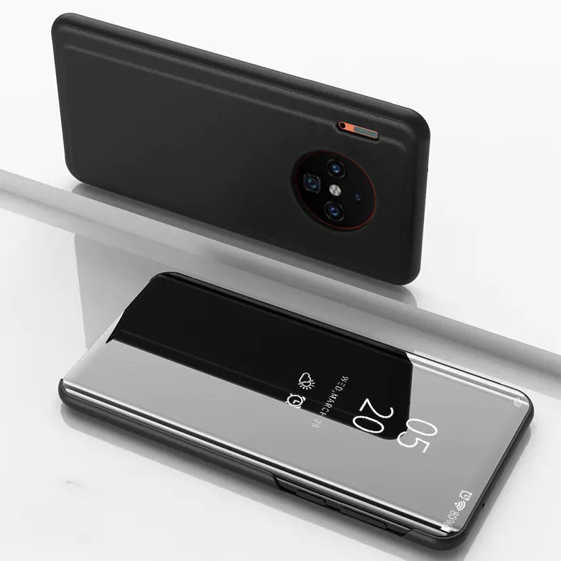 Funda de Cuero con Espejo para Cobertura de Protección del Teléfono