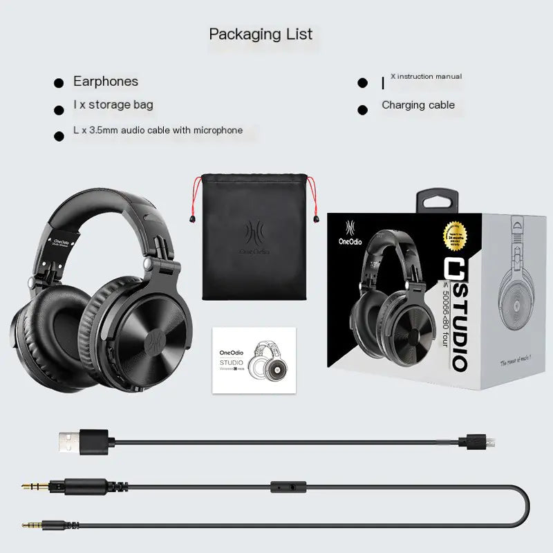 Auriculares Bluetooth Inalámbricos OneOdio con Cable Desmontable