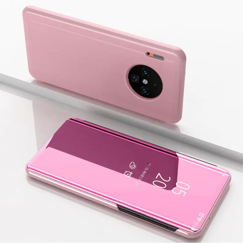 Funda de Cuero con Espejo para Cobertura de Protección del Teléfono