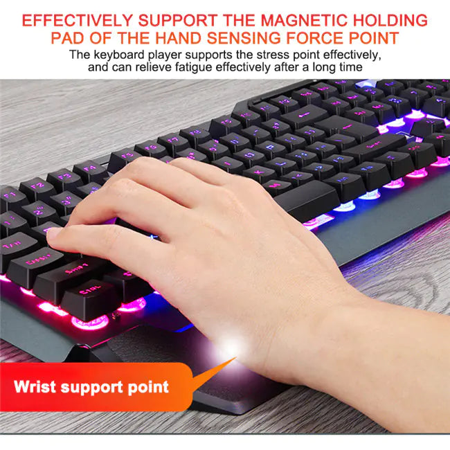 Teclado Mecánico Ergonómico con Iluminación RGB