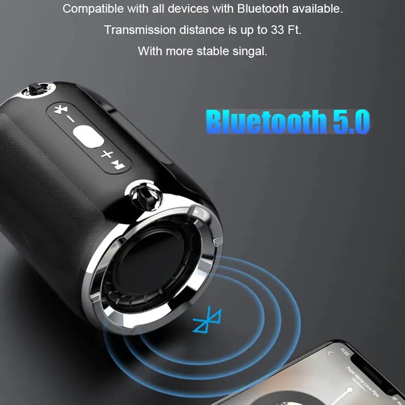 Altavoz Bluetooth Portátil Anticaída con Subwoofer