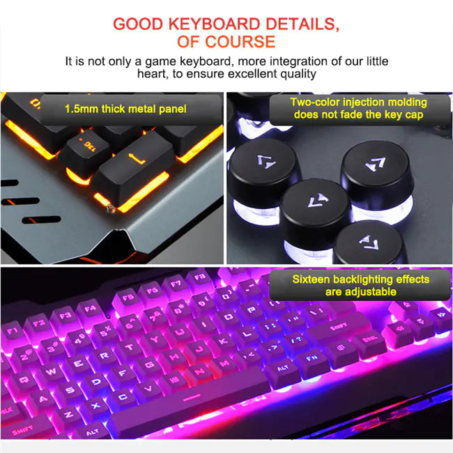 Teclado Mecánico Ergonómico con Iluminación RGB