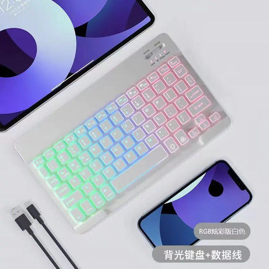 Teclado y Ratón Inalámbricos Bluetooth con Retroiluminación para iPad