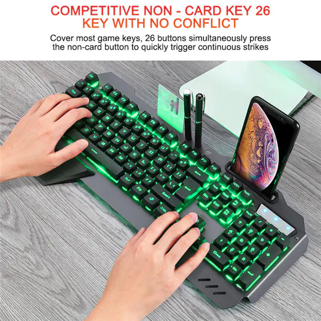 Teclado Mecánico Ergonómico con Iluminación RGB