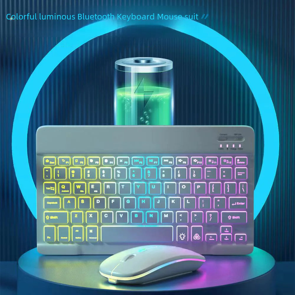 Teclado y Ratón Inalámbricos Bluetooth con Retroiluminación para iPad