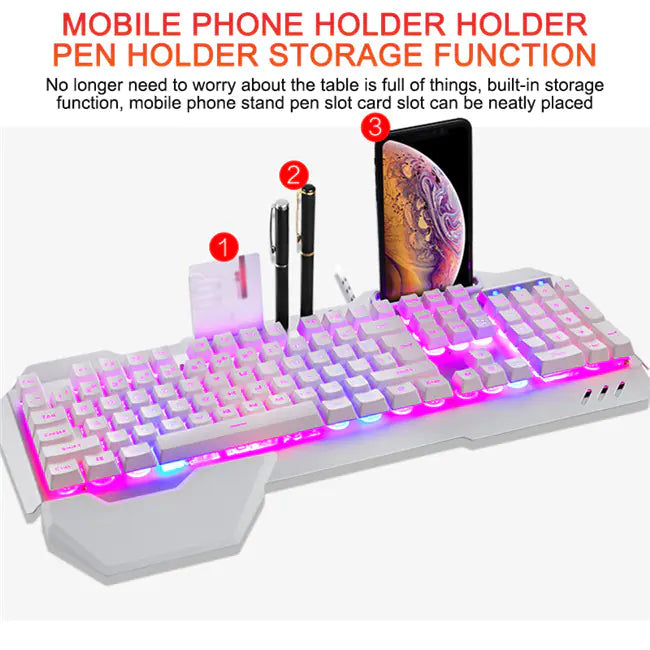 Teclado Mecánico Ergonómico con Iluminación RGB