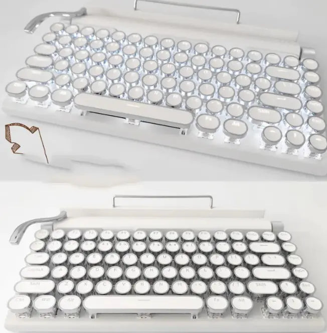 Teclado Mecánico Steampunk Lipstick Bluetooth Inalámbrico