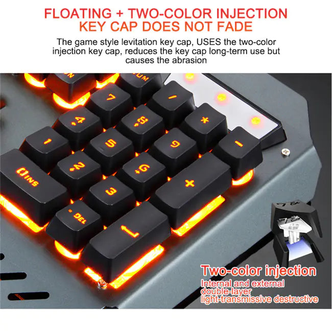 Teclado Mecánico Ergonómico con Iluminación RGB